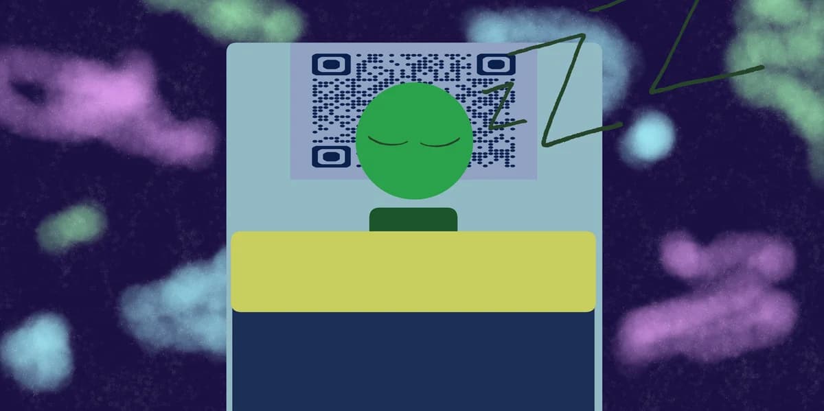 Códigos QR de sincronização de rastreamento do sono para aplicativos de saúde