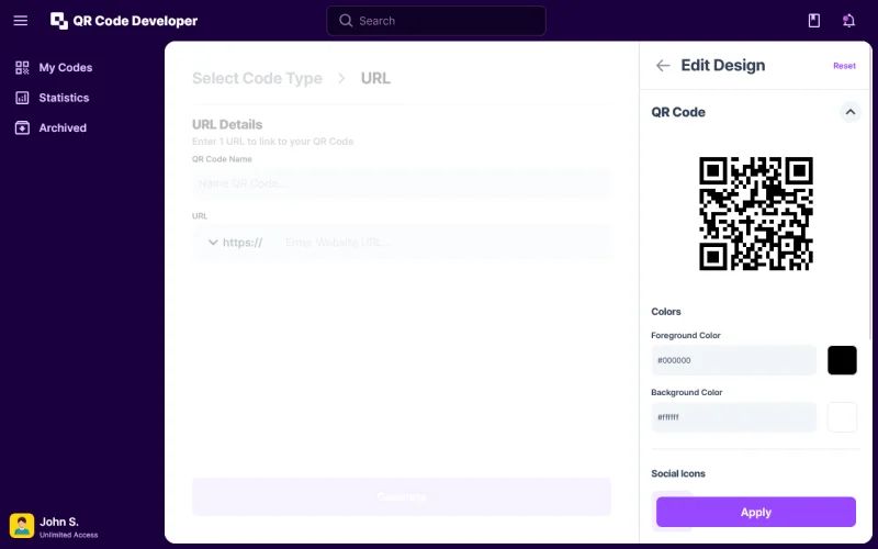QRcodeveloper Edit Design