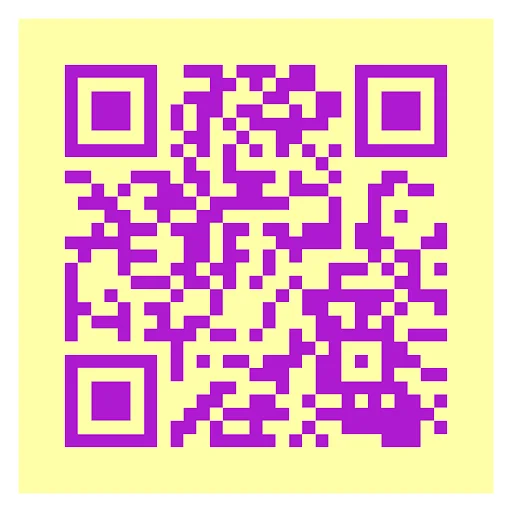 Yellow purple QR code