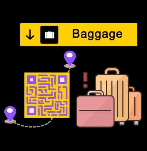 Baggage Tracking and Retrieval - PDF QR Code feature illustration for QR Codes For Airlines