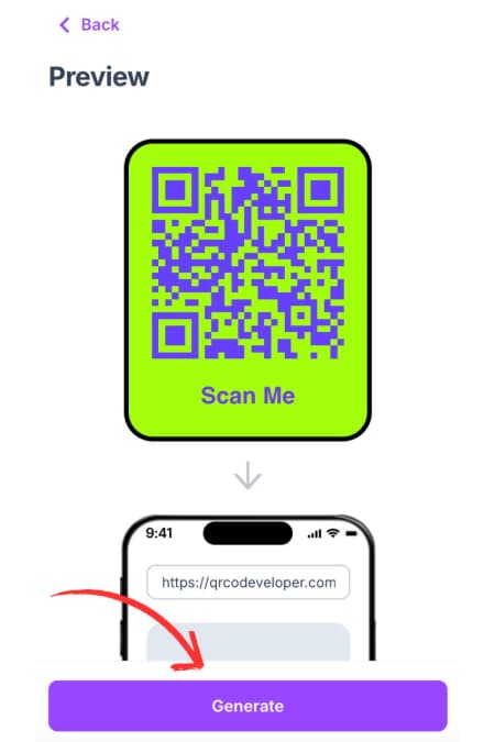 Step 4: Submit URL - Visual guide for creating QR codes