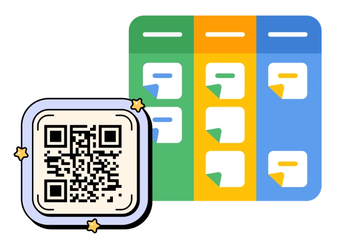 Track Project Progress Effortlessly - PDF QR Code feature illustration for QR Codes For Business Consultants