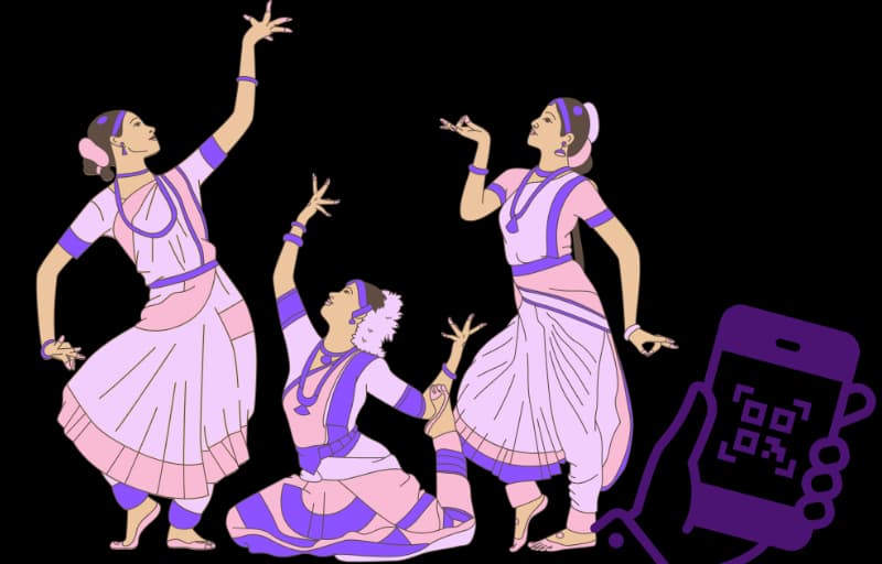 Experience Local Cuisine and Traditions - PDF QR Code feature illustration for QR Codes For Cities and Cultures