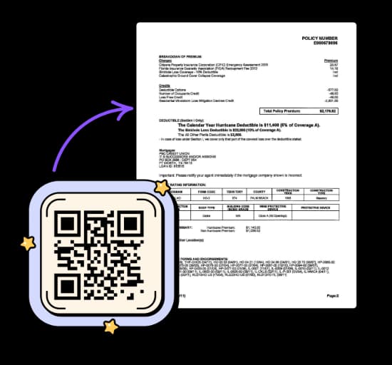 Secure Client Communication and Documentation - PDF QR Code feature illustration for QR Codes For Finance and Insurance Companies