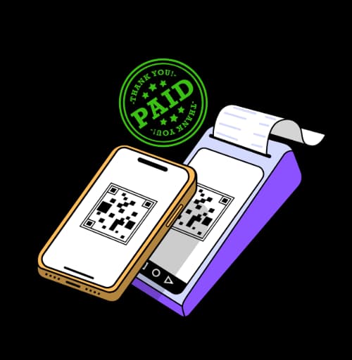 Simplified Digital Payments and Transactions - URL QR Code feature illustration for QR Codes For Finance and Insurance Companies