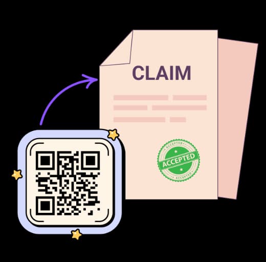 CInstant Policy Access and Claims Processing - PDF QR Code feature illustration for QR Codes For Finance and Insurance Companies