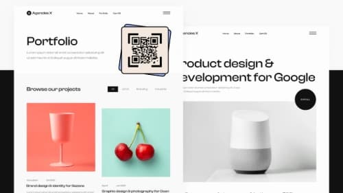 Showcase Your Design Portfolio Instantly - URL QR Code feature illustration for QR Codes For Graphic Design Studios