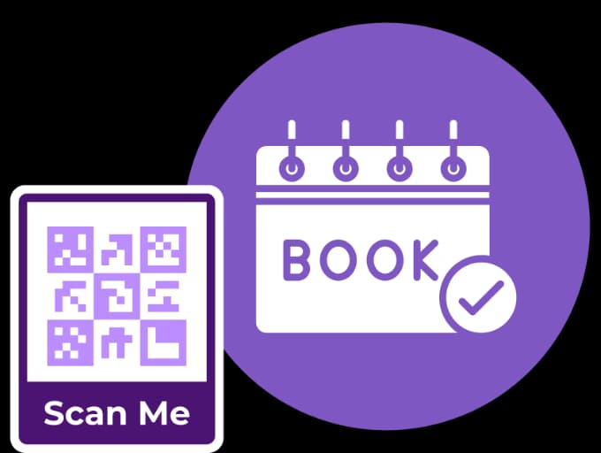 Simplify Appointment Scheduling and Check-Ins - URL QR Code feature illustration for QR Codes For Healthcare and Doctors