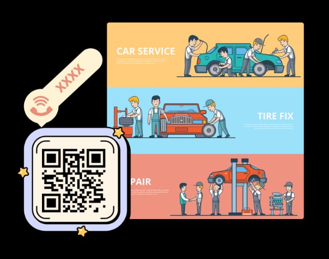 Connect with Local Repair Services - URL QR Code feature illustration for QR Codes For Home Repairs and Maintenance