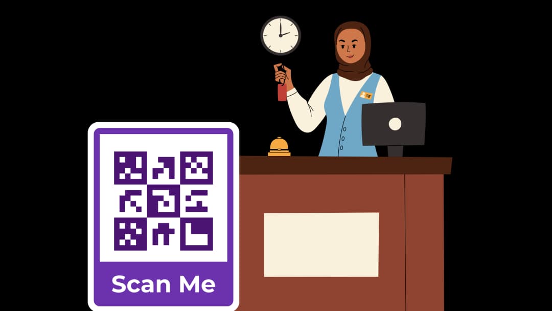 Personalize Guest Experiences - URL QR Code feature illustration for QR Codes For Hotels and Resorts