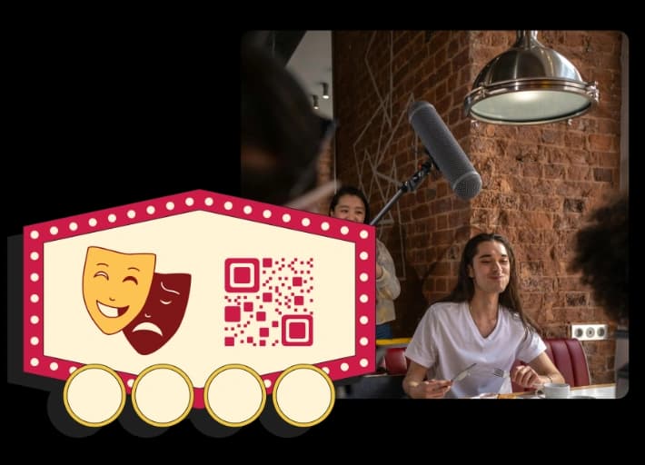 Connect Fans with Exclusive Digital Content - URL QR Code feature illustration for QR Codes For Media and Entertainment