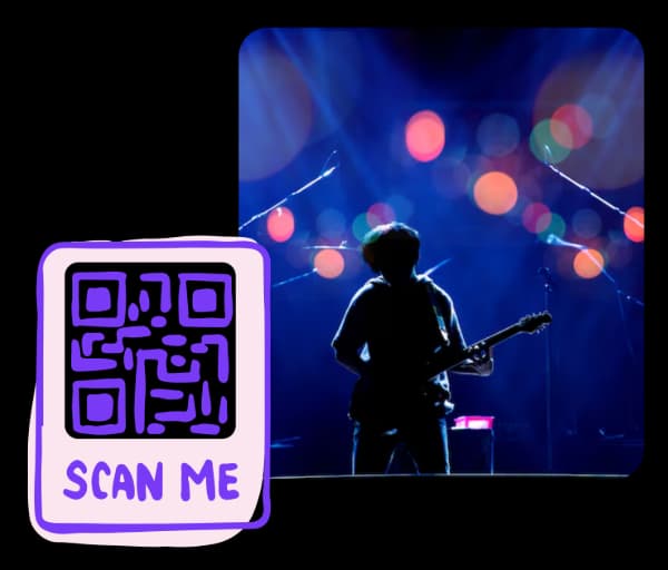 Connect Fans to Your Music and Merch - URL QR Code feature illustration for QR Codes For Musicians and Artists